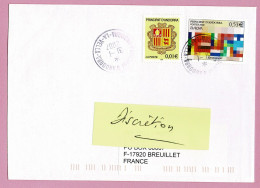 ANDORRE ANDORRA  Lettre Au Tarif 0,54€ Composé EUROPA 2006 + Armoiries Andorra La Vella 31-1-2007  + Indexations - Neufs