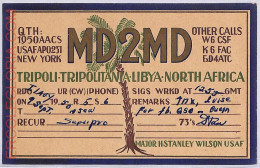 Ad9214 - LIBYA - RADIO FREQUENCY CARD  - Tripoli - 1950 - Radio