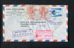 "EL SALVADOR" 1965, Reco-/Lupo-/Expressbrief Nach Deutschland (A1193) - El Salvador