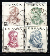 SPAGNA - 1967 -PERSONALITA': J. DE BETHENCOURT - E. GRANADOS - RUBEN DARIO - SAN ILDEFONSO - USATI - Used Stamps