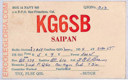 Ad9218 - Saipan Isole Marianne - RADIO FREQUENCY CARD  - 1954 - Radio