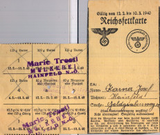 1940 HAINFELD , DOCUMENTO DEL TERCER REICH / NAZI  , CARTILLA RACIONAMIENTO PARA  MARGARINA Y MANTEQUILLA , BUTTER - 1939-45