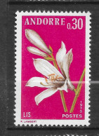 ANDORRE FRANÇAIS N° 229    " FLEURS " - Unused Stamps