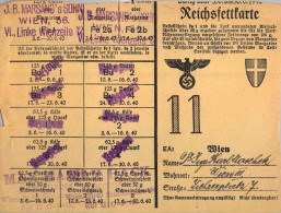 VIENA , WIEN , DOCUMENTO DEL TERCER REICH / NAZI  , CARTILLA RACIONAMIENTO PARA  MARGARINA - 1939-45