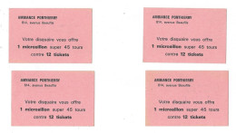4 Tickets Du Disquaire AMBIANCE PONTHIERRY  514, Avenue Beaufils - Sonstige & Ohne Zuordnung