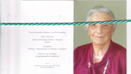 Alida Bertram-Muylaert, Koolskamp 1914, Zwevezele 2015. Honderdjarige. Foto - Overlijden
