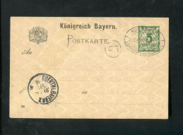 "BAYERN" 1896, Postkarte Mi. P 48/02 SSt. "NUERNBERG" (A1197) - Postwaardestukken