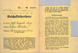 1940 OBER - MÖRLEN , DOCUMENTO DEL TERCER REICH / NAZI  , CARTILLA RACIONAMIENTO PARA PRENDAS DE VESTIR , ROPA , CLOTHES - 1939-45