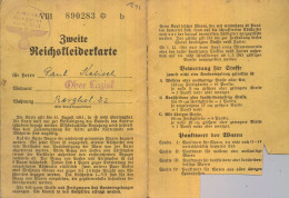 OBER LAZISK , DOCUMENTO DEL TERCER REICH / NAZI  , CARTILLA RACIONAMIENTO PARA PRENDAS DE VESTIR , ROPA , CLOTHES - 1939-45