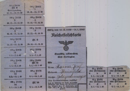 1940 HAINFELD , DOCUMENTO DEL TERCER REICH / NAZI  , CARTILLA RACIONAMIENTO PARA CARNE , FLEISCH , MEAT - 1939-45