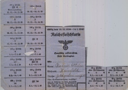 1940 HAINFELD , DOCUMENTO DEL TERCER REICH / NAZI  , CARTILLA RACIONAMIENTO PARA CARNE , FLEISCH , MEAT - 1939-45