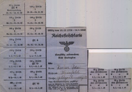 1940 HAINFELD , DOCUMENTO DEL TERCER REICH / NAZI  , CARTILLA RACIONAMIENTO PARA CARNE , FLEISCH , MEAT - 1939-45