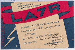 Ad9231 - NORWAY - RADIO FREQUENCY CARD  - Oslo -   1949 - Radio