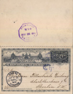 1899 GUATEMALA , CHICACAO - BERLIN , MAGNÍFICO ENTERO POSTAL CON TARJETA DE RESPUESTA , LLEGADA - Guatemala