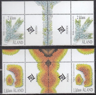 ALAND  159-160, Mit Doppel-Zierfeld, Postfrisch **, Flechten, 1999 - Ålandinseln