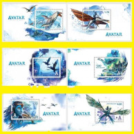 NEW ZEALAND 2023 Avatar - The Way Of Water Set Of Mint Miniature Sheets - Ongebruikt