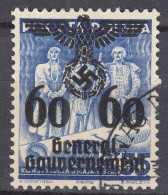 Generalgouvernement 1940 Mi.25 Gestempelt Used Überdruck 60 Auf 55 Gr.    (70574 - Occupazione 1938 – 45