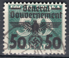 Generalgouvernement 1940 Mi.38 Gestempel Used Überdruck 50 Auf 50 Gr.     (70581 - Ocupación 1938 – 45