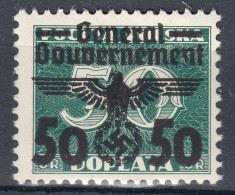 Generalgouvernement 1940 Mi.38 * Ungebraucht MH Überdruck 50 Auf 50 Gr.   (70579 - Besetzungen 1938-45