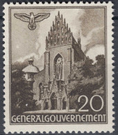 Generalgouvernement 1940 Mi.44 ** Postfrisch MNH 20 Gr.Dominikaner Kirche (70583 - Occupation 1938-45