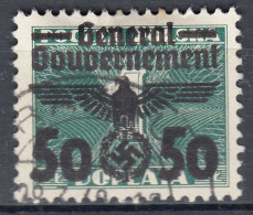 Generalgouvernement 1940 Mi.39 Gestempelt Used Überdruck 50 Auf 1 Zl.    (70582 - Ocupación 1938 – 45