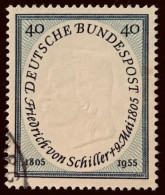 RFA 1955 Mi 210 150. Geburtstag Von Friedrich Von Schiller - Used Stamps