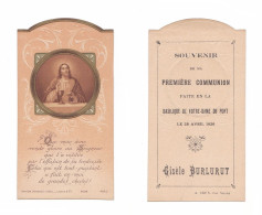 Clermont-Ferrant, 1re Communion De Gisèle Burlurut, 1926, Notre-Dame Du Port, Gaufrée - Devotion Images