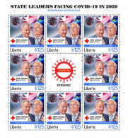 Liberia 2021, Against Covid, Leader, Barnier, Frost, Red Cross, BF - Postzegels