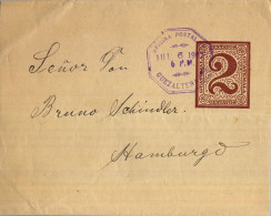1902 GUATEMALA , QUEZALTENANGO - HAMBURGO , FAJA POSTAL PARA IMPRESOS CIRCULADA - Guatemala