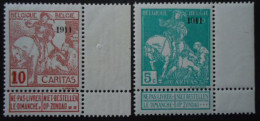 BELGIQUE N°97/98 MNH** - 1910-1911 Caritas