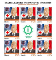 Liberia 2021, Against Covid, Leader, G. D'Estaing, Red Cross, BF IMPERFORATED - Liberia