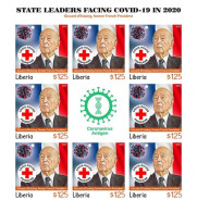 Liberia 2021, Against Covid, Leader, G. D'Estaing, Red Cross, BF IMPERFORATED - Rotes Kreuz