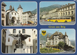 Autobus, Bus; Postauto, Car Postal, Bahnhof, Gare - Brigue-Glis 