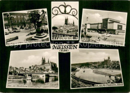 73750879 Meissen Elbe Sachsen Boettger Denkmal Domblick Bahnhof Dom Und Albrecht - Meissen