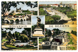 Souvenir De Béziers - Place De La Citadelle - Statue Paul Riquet - Beziers