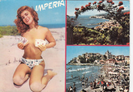 WOMAN-DONNA-LADY-PIN UP-SEXI-GIRL-MODELLA-BIKINI-ITALY-3 CARTOLINE VERA FOTOGRAFIA-UNA VIAGGIATA NEL 1966 - Pin-Ups