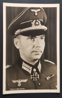 GERMANY THIRD 3rd REICH ORIGINAL WWII CARD IRON CROSS WINNERS - WEHRMACHT MAJOR WELLMANN - Guerra 1939-45