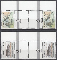 ALAND  124, 126, Mit Doppel-Zierfeld, Postfrisch **, Reliktformen Der Eiszeit, 1997 - Aland