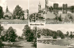 73750603 Werdau Sachsen Leninplatz Markt An Den Teichen Stadtpark Freibad Werdau - Werdau