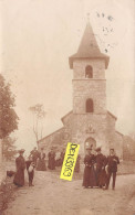 GROSLEE (Ain) - L'Eglise - Carte-Photo, Voyagé 1908 (2 Scans) Convert, 36 Rue Bardiaux à Vichy - Non Classés