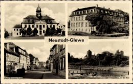 CPA Neustadt Glewe In Mecklenburg, Rudolf Breitscheid Straße, Rathaus, Schloss, Burg - Other & Unclassified