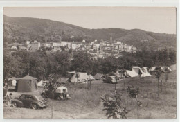 CARTE PHOTO - DEUX 4 CV RENAULT DANS UN CAMPING - SUPERBES AUTOMOBILES DES ANNEES 1947 - 1960 - 2 SCANS - - Passenger Cars