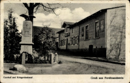 CPA Daleszewo Ferdinandstein In Pommern, Kriegerdenkmal, Gasthof Vier Linden, Fleischerei - Pommern