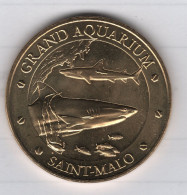 Jeton, Médaille Touristique De La Monnaie De Paris 35 Grand Aquarium De Saint Malo / Requins 2024 - 2024