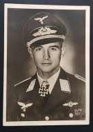 GERMANY THIRD 3rd REICH ORIGINAL WWII CARD IRON CROSS WINNERS - LUFTWAFFE LEUTNANT STRELOW - Guerra 1939-45