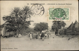 CPA Dakar Senegal, Ende Des Boulevard National - Senegal
