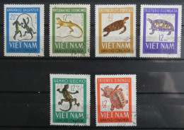 Lot De 6 Timbres Vietnam Reptiles - Viêt-Nam