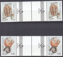 ALAND  117-118, Mit Doppel-Zierfeld, Postfrisch **, Fossilien, 1996 - Ålandinseln
