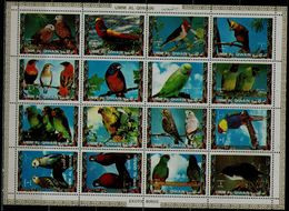 UMM AL QIWAIN 1972 PARROTS SET OF 16 MNH VF!! - Papagayos