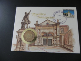 Dominican Republic 1/2 Peso 1983 - Cuna De Los Derechos Humanos - Bono Espaillat Rojas - Numis Letter 1988 - Dominicaanse Republiek